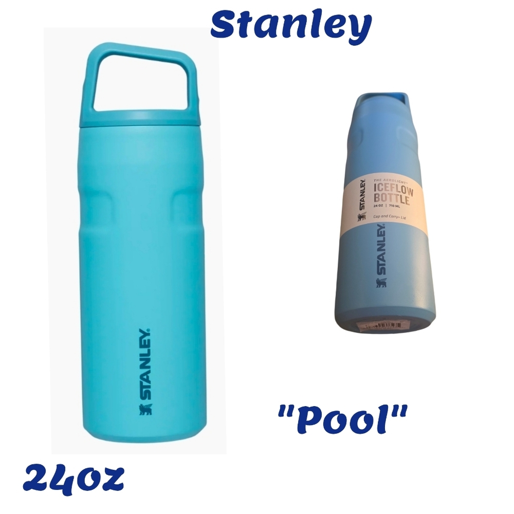 Stanley IceFlow Bottle 24oz  Cap& Carry "Pool" NEW